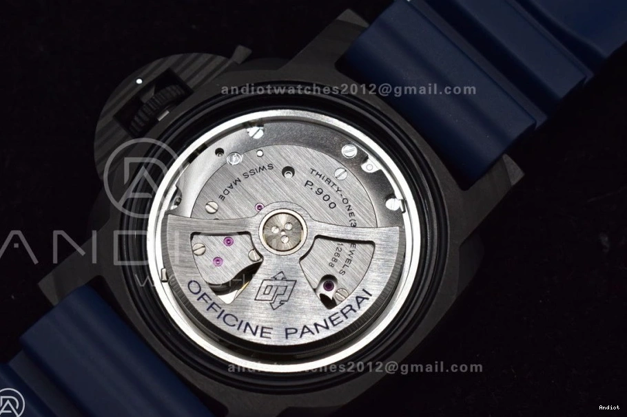 Blue Blue SBF Dial P900 Rubber Best on Carbotech W Strap 1:1 Edition PAM1232 0406